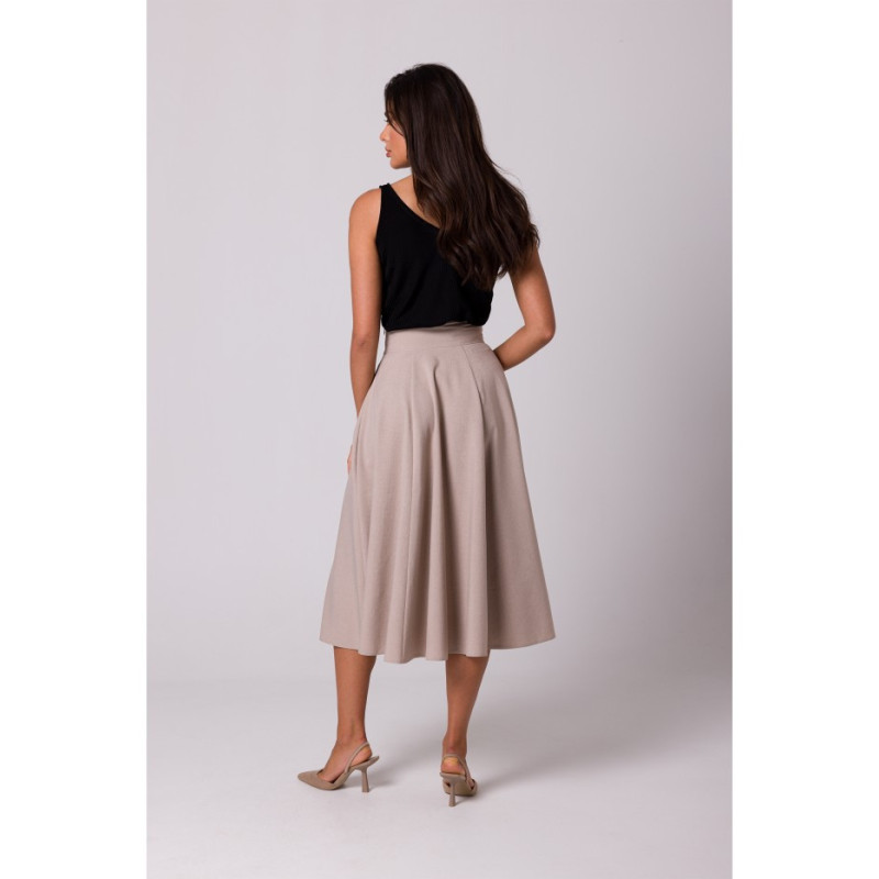 B265 High-waisted skirt - beige