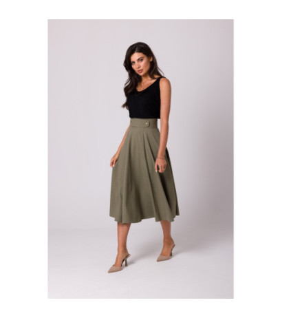 B265 High-waisted skirt - olive green