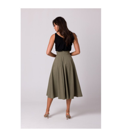 B265 High-waisted skirt - olive green