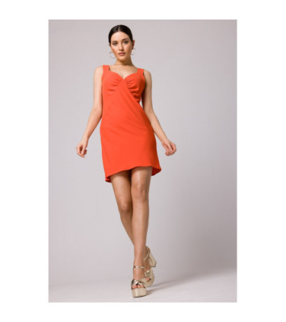 K159 Strapless mini dress - coral