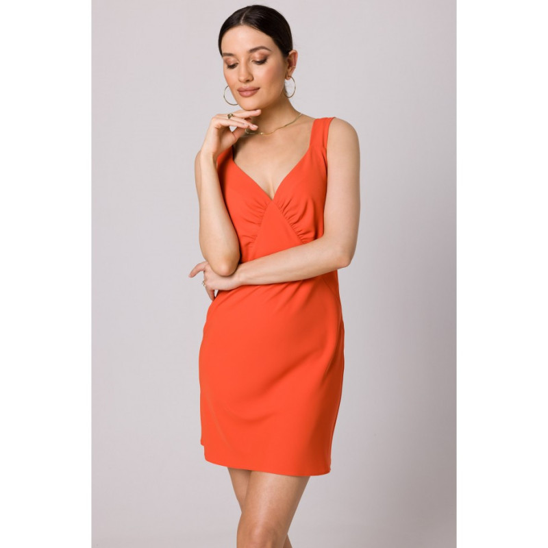 K159 Strapless mini dress - coral