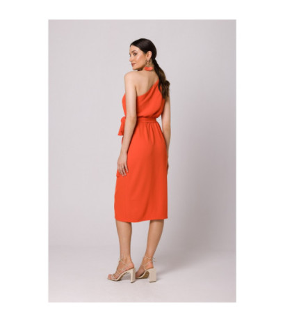 K160 One shoulder dress - coral