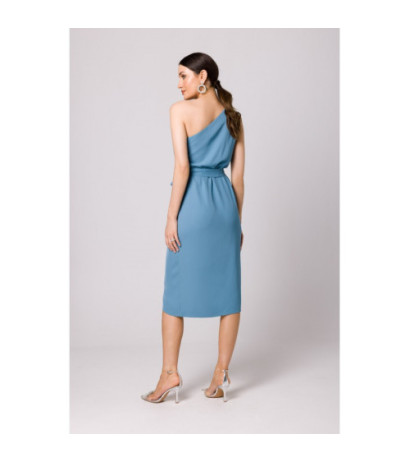 K160 One shoulder dress - cold blue