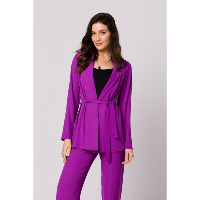 K161 Tie waist jacket - lavender