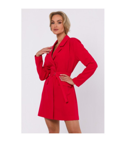 M749 Jacket dress with belt - red