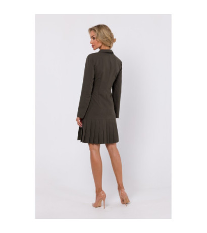 M752 Dress with pleated bottom - khaki