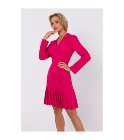 M752 Dress with pleated bottom - pink