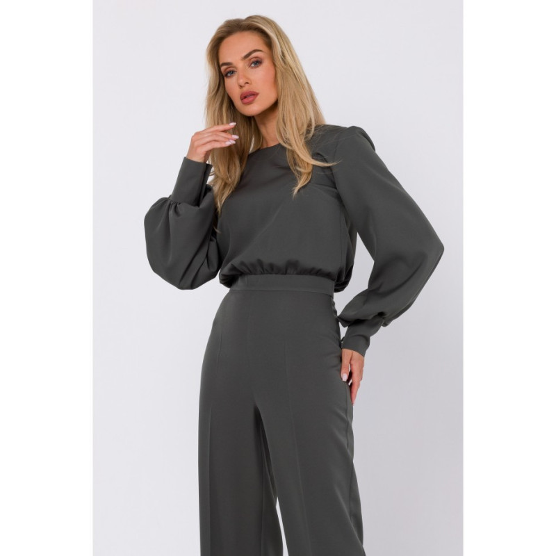 M754 Jumpsuit with decorative sleeves - khaki