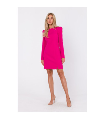 M755 Dress with modeling stitching - fuchsia