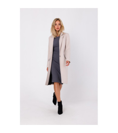 M758 Fastened coat - beige