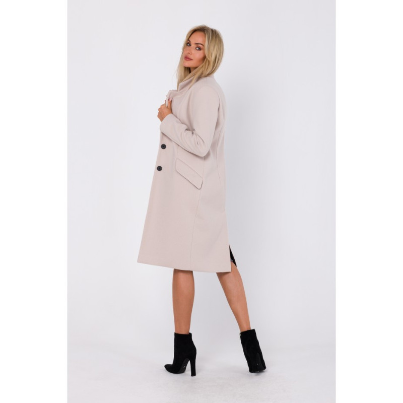 M758 Fastened coat - beige