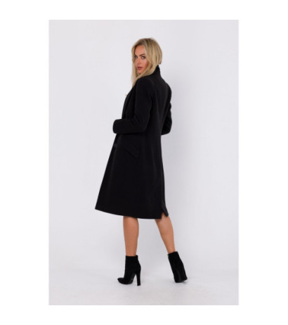 M758 Fastened coat - black