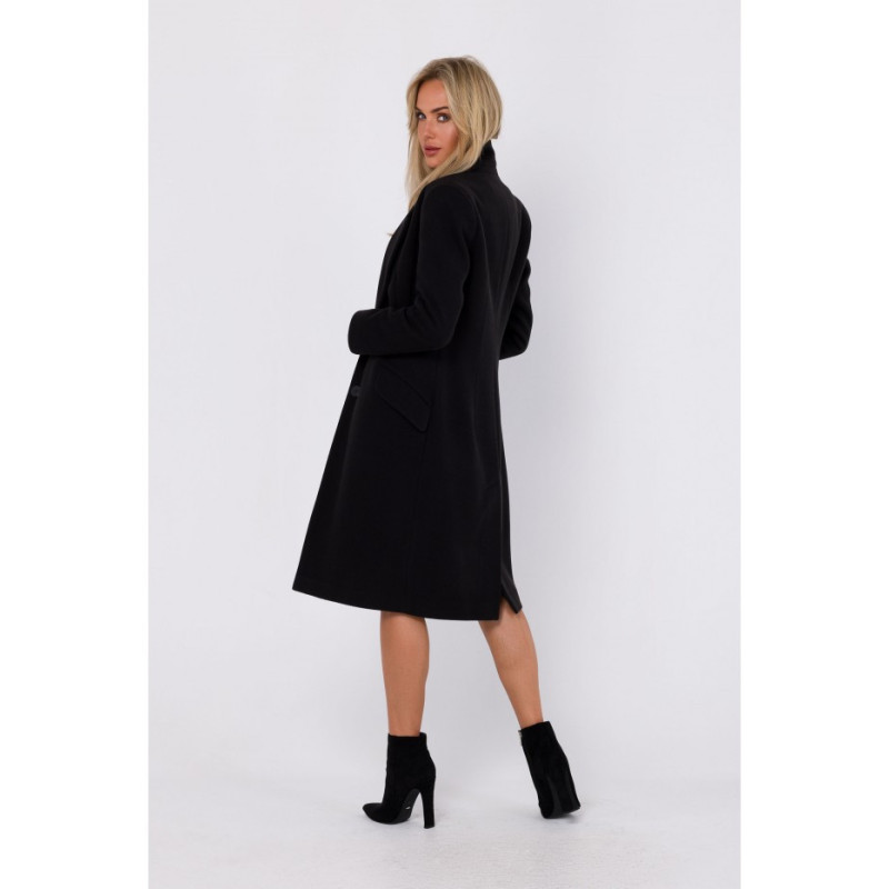 M758 Fastened coat - black