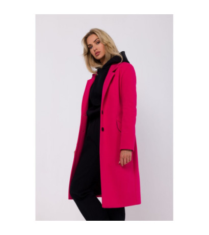 M758 Button-up coat - fuchsia