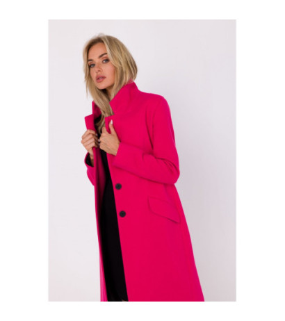 M758 Button-up coat - fuchsia