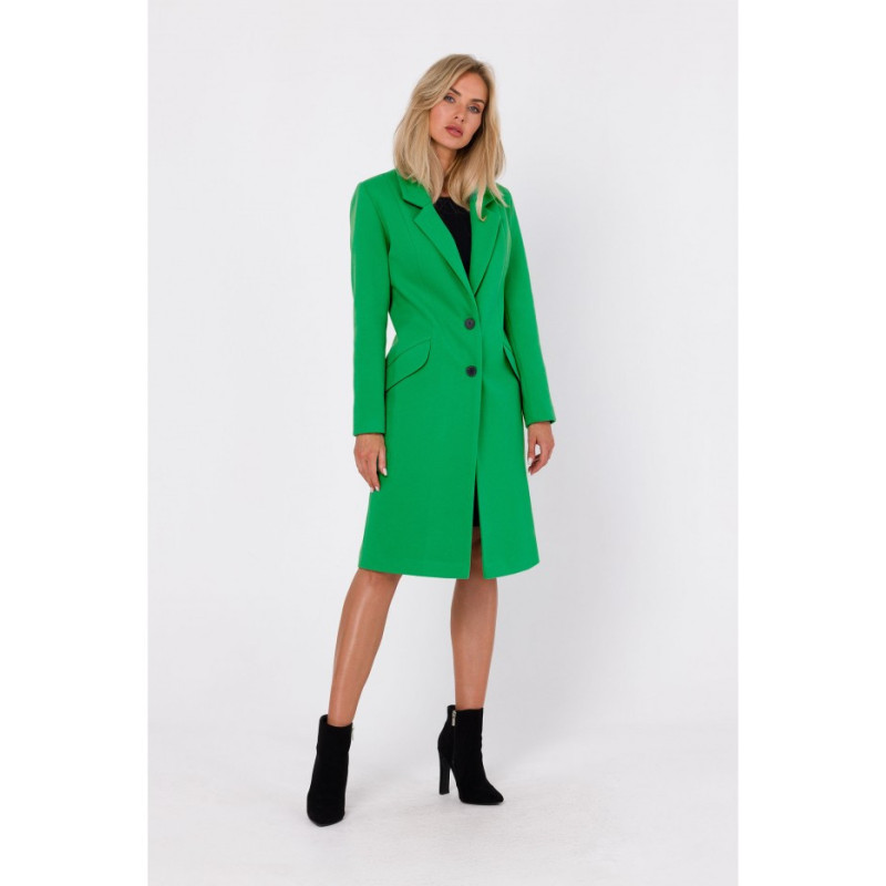 M758 Button-up coat - luscious green