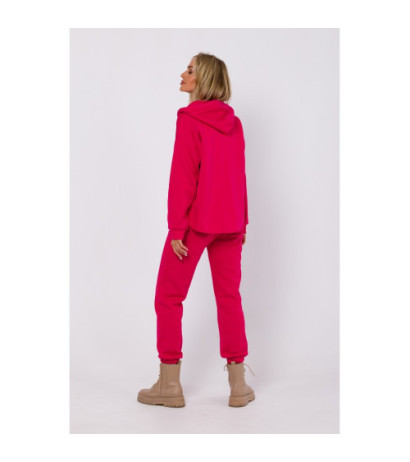 M761 Zippered hooded sweatshirt - raspberry