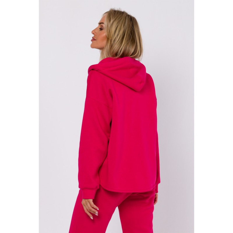 M761 Zippered hooded sweatshirt - raspberry