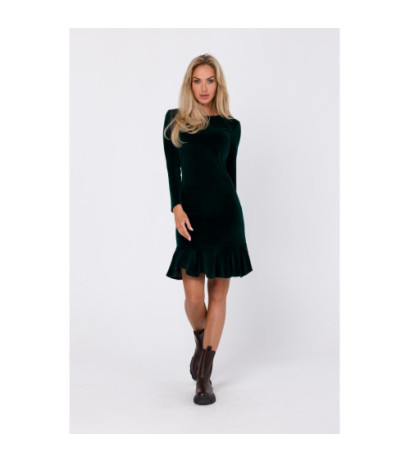 M765 Dress with frill - green