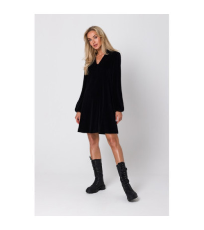 M767 V-neck dress - black