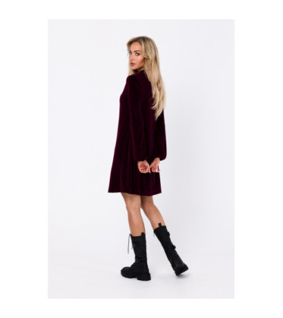 M767 V-neck dress - maroon