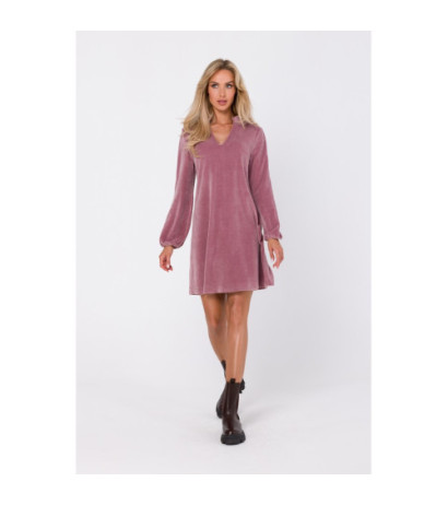 M767 V-neck dress - dirty pink