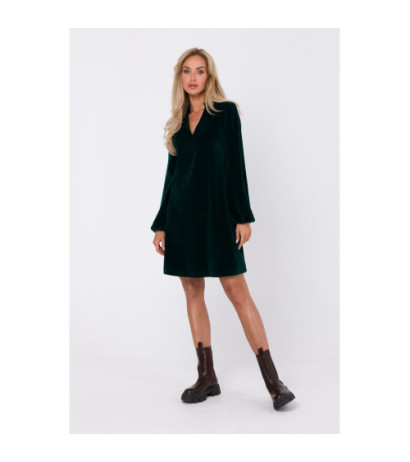 M767 V-neck dress - green