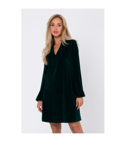 M767 V-neck dress - green