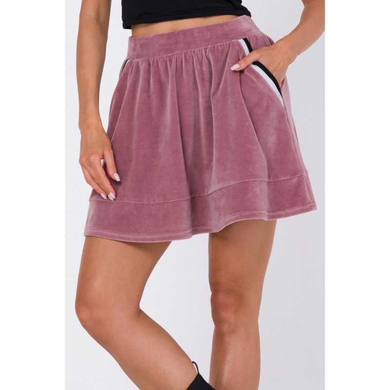 M768 Skirt with decorative pockets - dirty pink