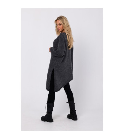 M769 Tunic sweater with asymmetrical bottom - gray