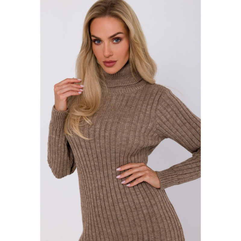 M770 Turtleneck dress - brown