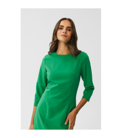 S350 Pencil dress with slit - juicy green