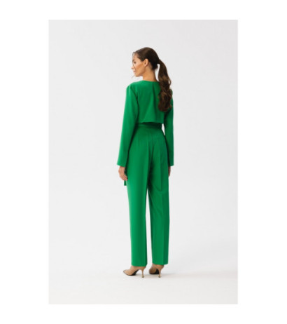 S352 Jumpsuit with ties around the waist - juicy green