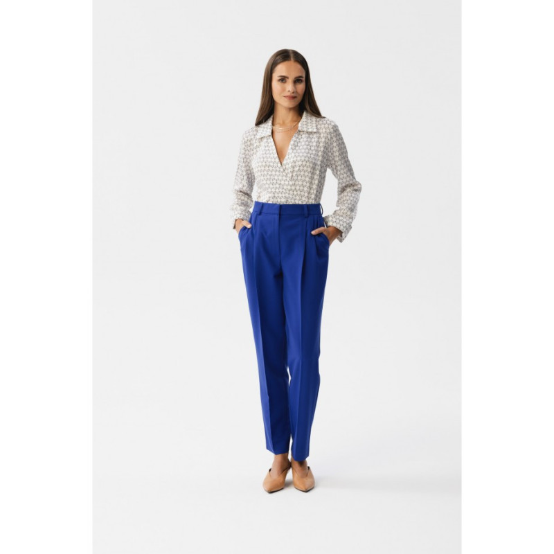 S356 High-waisted pants - cornflower blue