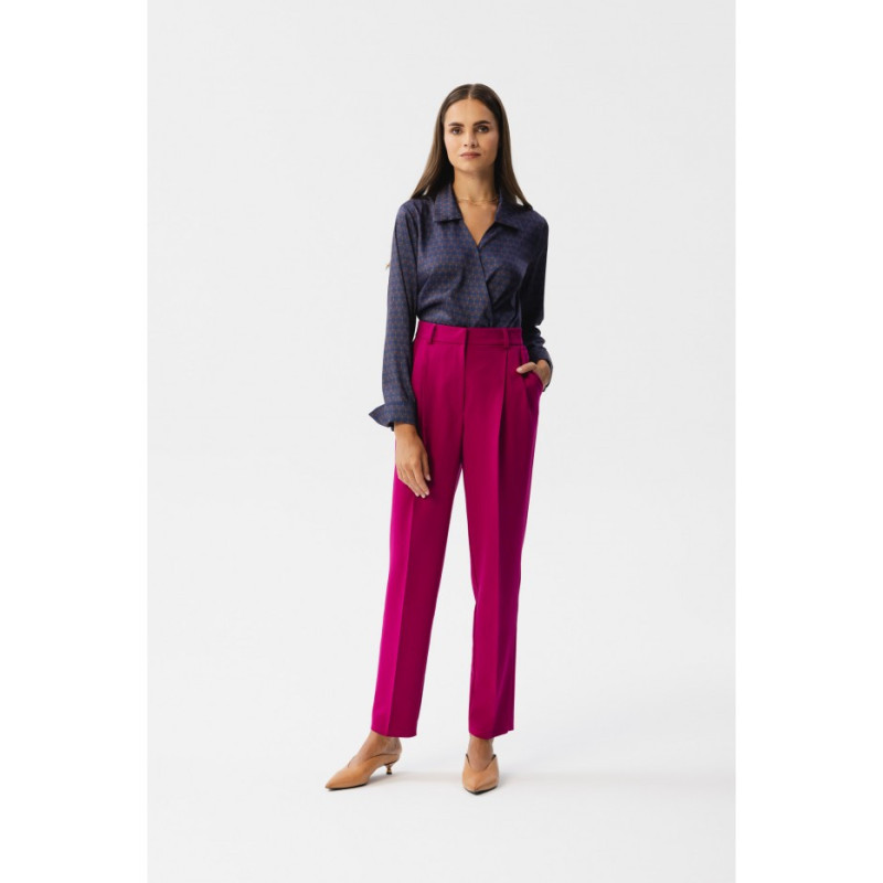 S356 High-waisted pants - plum