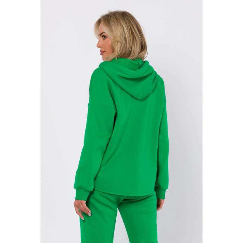 M761 Zippered hooded sweatshirt - juicy green