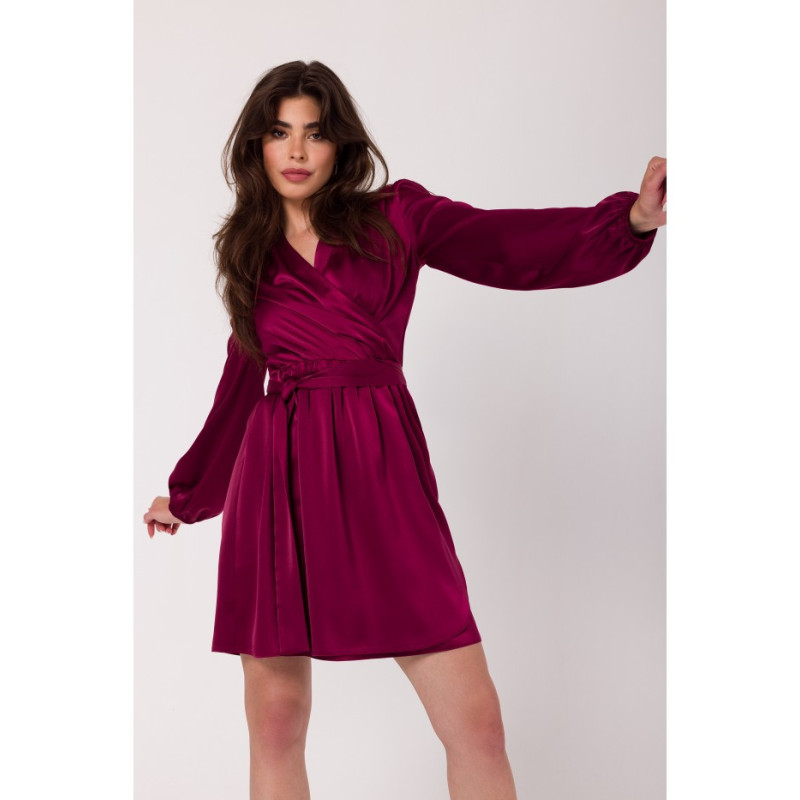 K175 Flared dress - burgundy