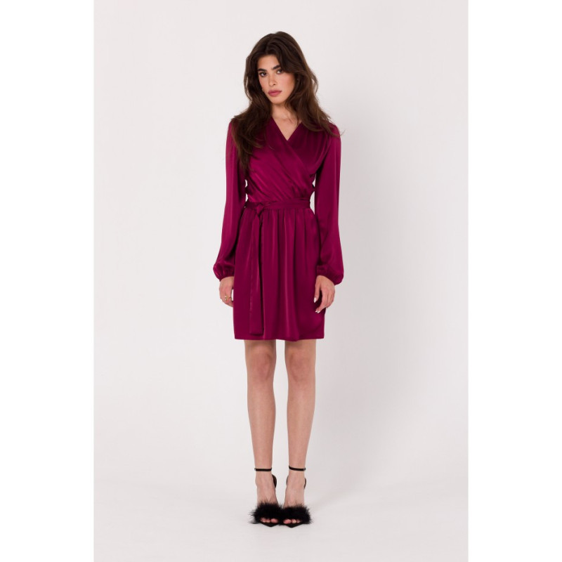 K175 Flared dress - burgundy