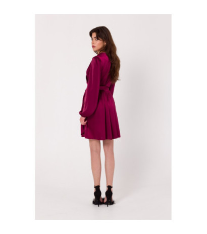 K175 Flared dress - burgundy