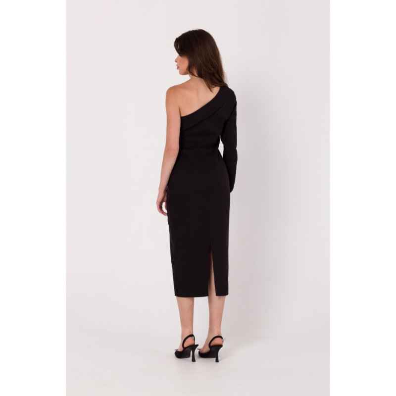 K179 One shoulder dress - black