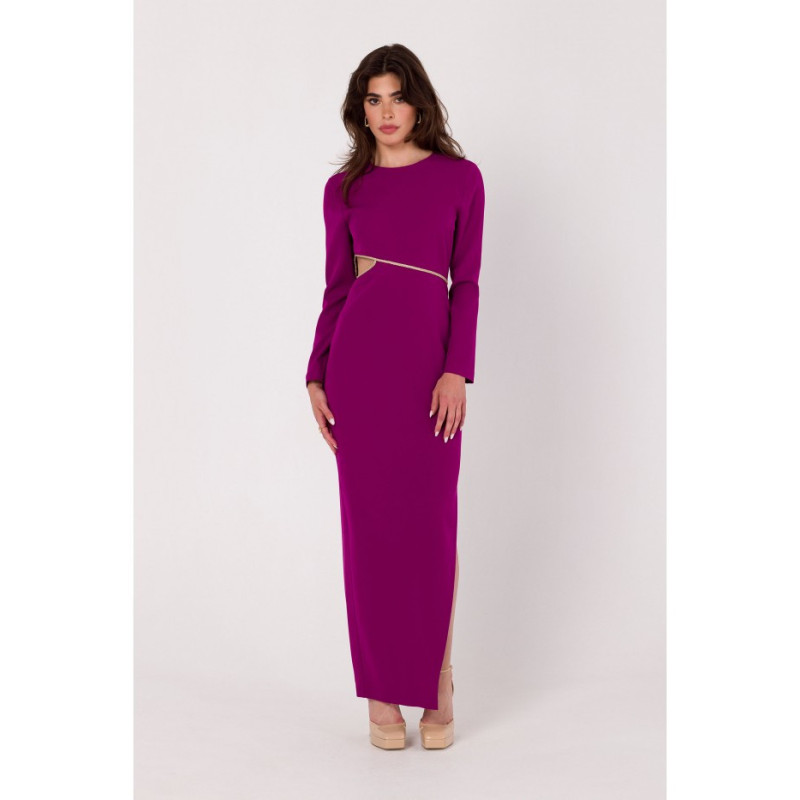 K180 Maxi dress with cutout at waist - ruby