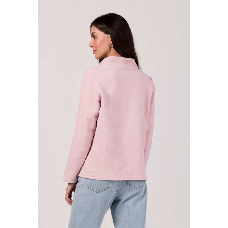 B268 High collar sweatshirt - powder blue