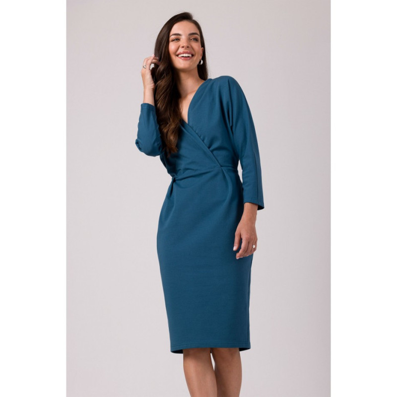 B271 Dress with envelope neckline - marine