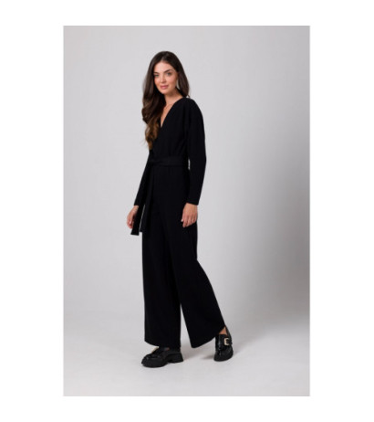 B272 Jumpsuit with neckline - black