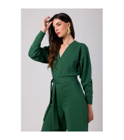 B272 Jumpsuit with neckline - grassy