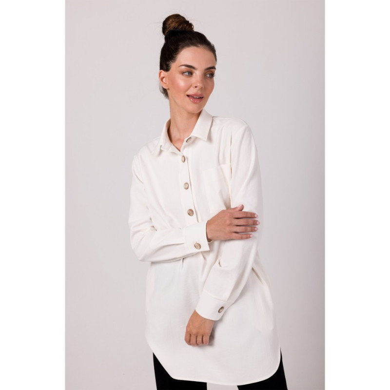 B276 Shirt tunic with collar - cream