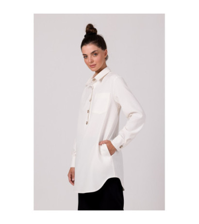 B276 Shirt tunic with collar - cream