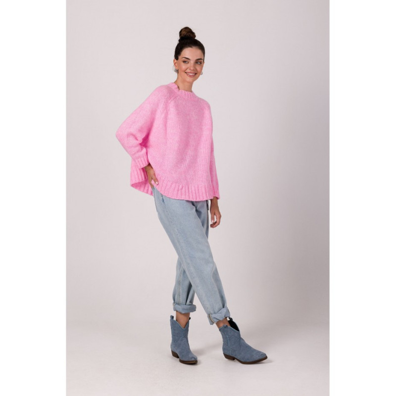 BK105 Sweater with bat sleeves - pink