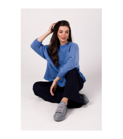 BK105 Sweater with bat sleeves - azure