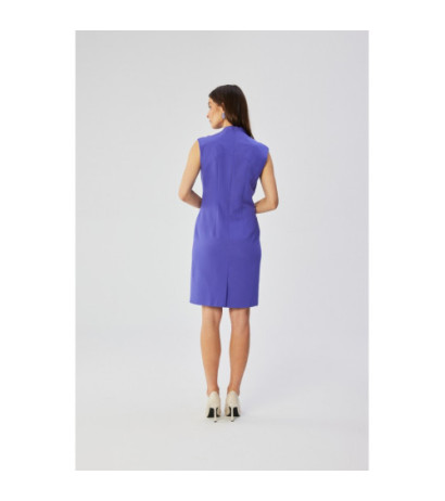 S360 Dress with fine overlap neckline - purple